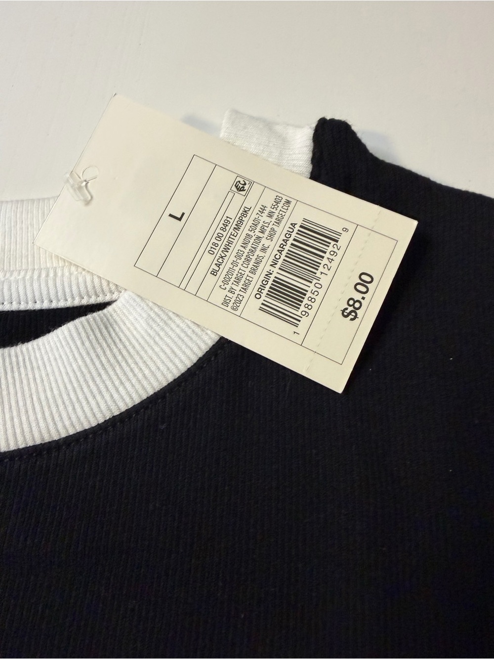 a new day Black Short-Sleeve Tee with White Crewneck - Picture 2 of 3